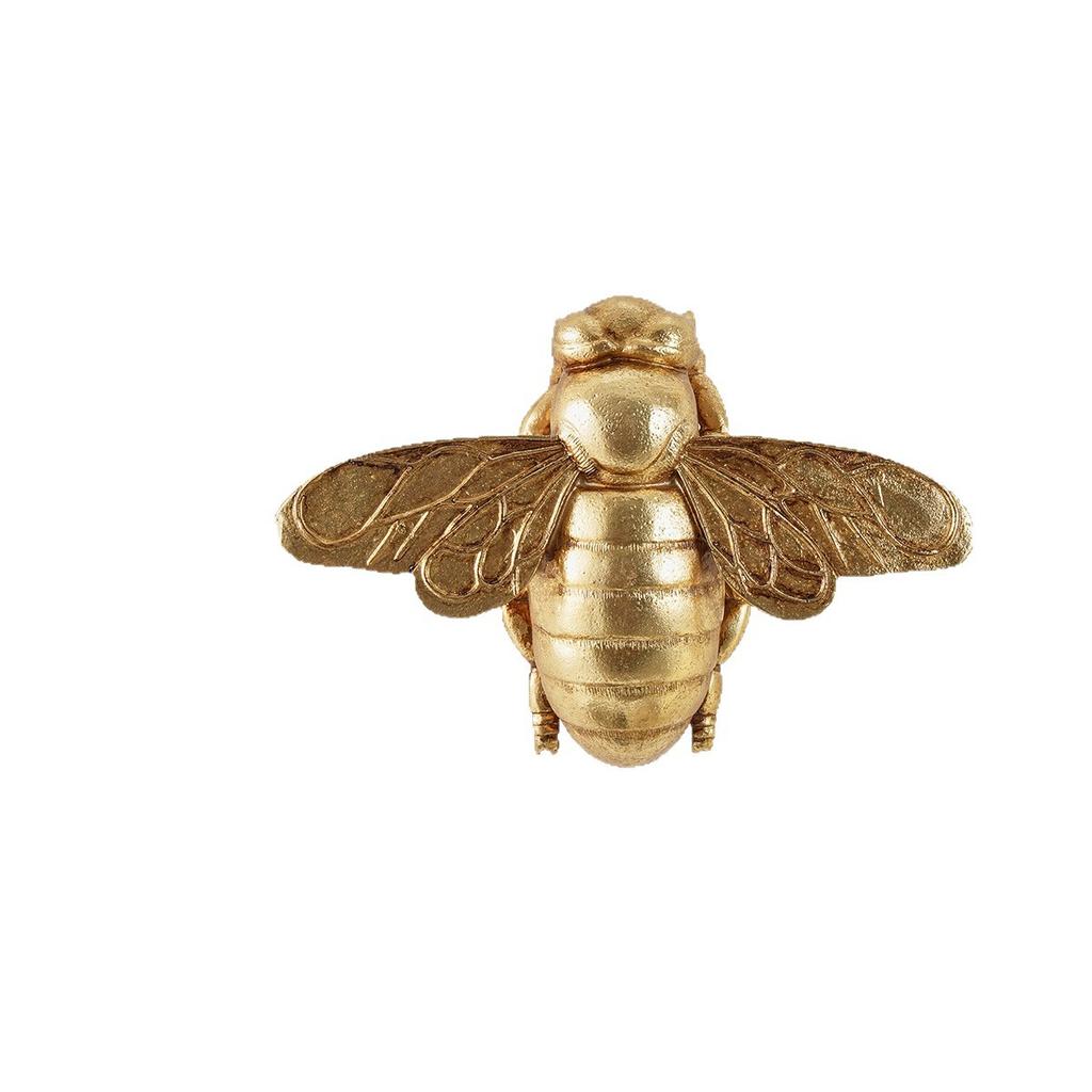 Creative Resin Gold Bee Craft Wall Hanging Decoration Indoor Insect 3D Bee Wall Decor Vintage Insect Background Wall Decoration