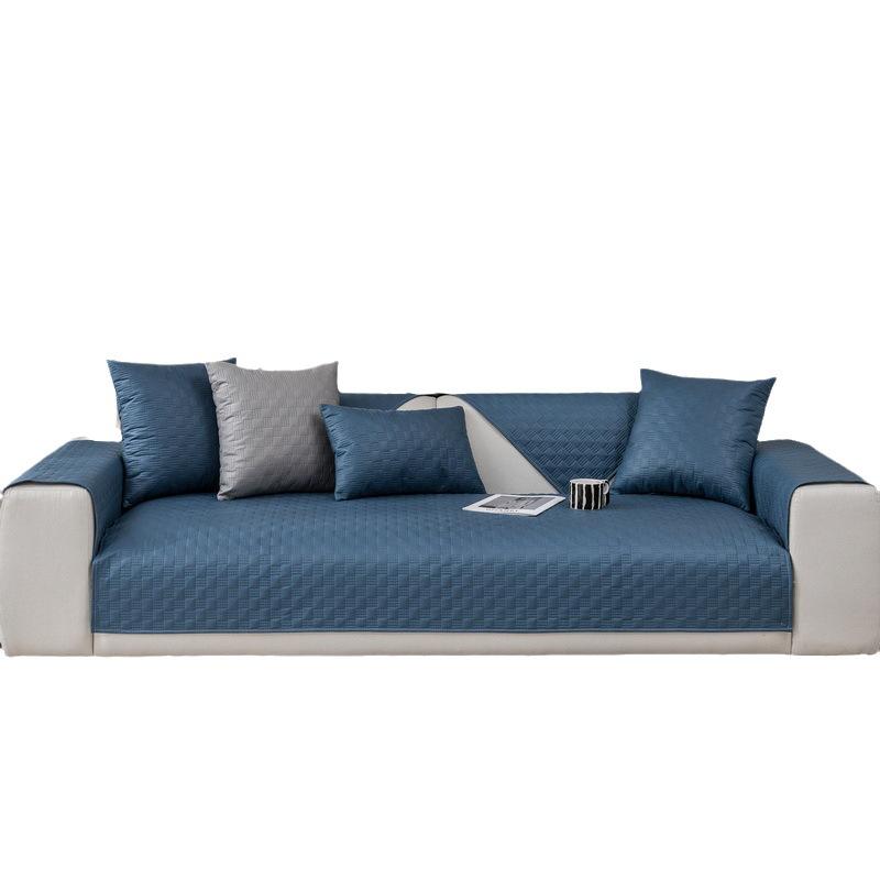 Waterproof Technology Cloth, Ultrasonic Nordic Light Luxury Leather Sofa Cushion, Universal In All Seasons, Simple And Modern Non-Slip Cover Towel