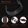 20mm Replacement Watch Stainless Beautifully Polished Stainless Steel Unisex Black [RoYiio] Band, Steel, Band, -