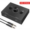 4 Way/2 Way 3.5mm Stereo Audio Switcher Bi-Directional Audio Switch Splitter Box 2x1/1x2 4x1/1x4 Switcher with Mute ButtonGood product