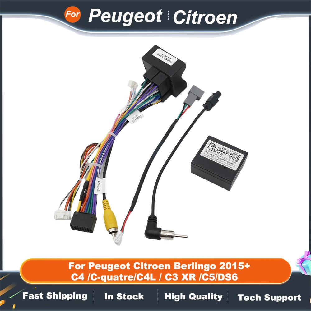 PSA-RZ-65 Canbus Box 16 Pin Autoradio Android Kabelbaum für Peugeot Citroen Berlingo 2015+ C4 /C-quatre/C4L / C3 XR /C5/DS6