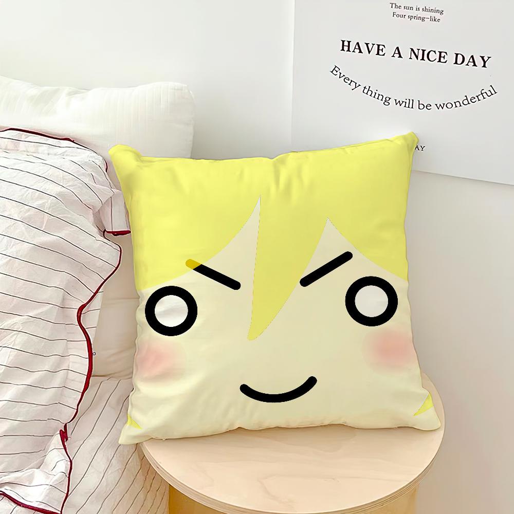 

funny art cute chibi face Comfort soft hogar pillowcase Sofa Living Room k-Kagamine Bed Home r-Rin l-Len Decor Protective Cover 30cmx30cm