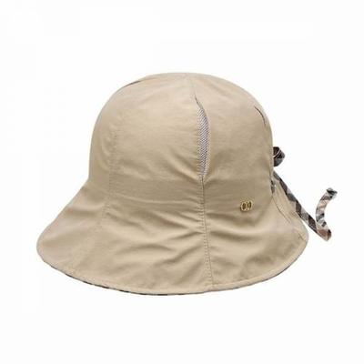 Daks Back Banding Slit Point Check Strap Beige Bucket Hat Dbhe5e227iv