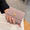 High-end 2 Folds Short Coin Purse Retro PU Leather Wallet Money Bag INS Style Card Wallets for Girls Students Gift