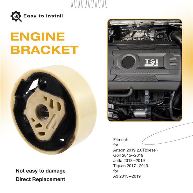 Durable-Upper Lower Front Engine Mount Rubber Engine Mount Rubber Set Engine Mount Rubber For VW Golf