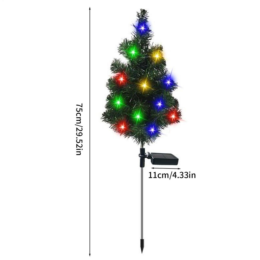 

Solar Christmas Tree Lights Christmas Decorations With Stake LED Solar Garden Lights For Backyard Patio Lawn Driveway Sidewalk