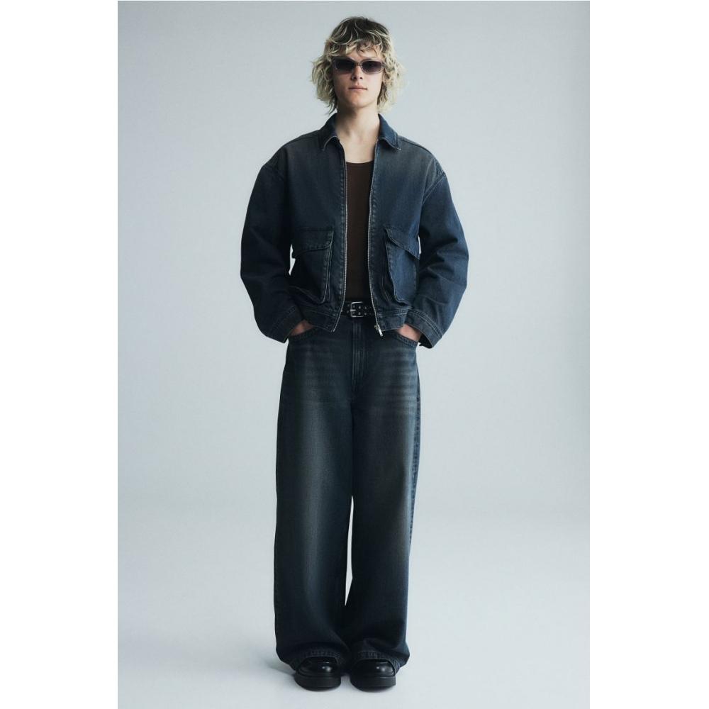 

Куртка HM Loose Fit deniM Walker темно-синего цвета