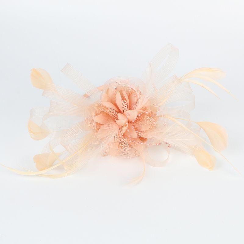 Bandeau élégant à plumes florales pour accessoires de cheveux pour femmes