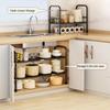 Metal Multifunctional Sink Organizer Adjustable Rack For Under Sink Storage Retractable Storage Rack