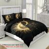 3pcs Sun and moon face pattern bedding set, for teenagers and adults bedroom, 1*duvet cover+2*pillowcase, soft home decoration