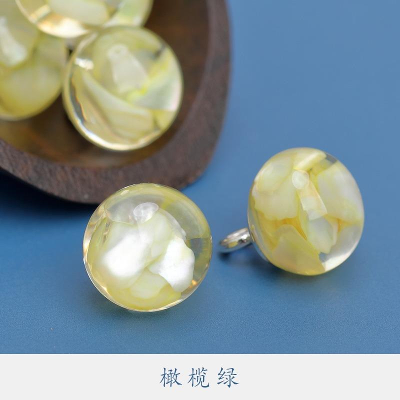 10pcs Transparent Frog Clasps with Jade Beads Handmade Chinese Knot Buttons for Cheongsam, Hanfu Costume