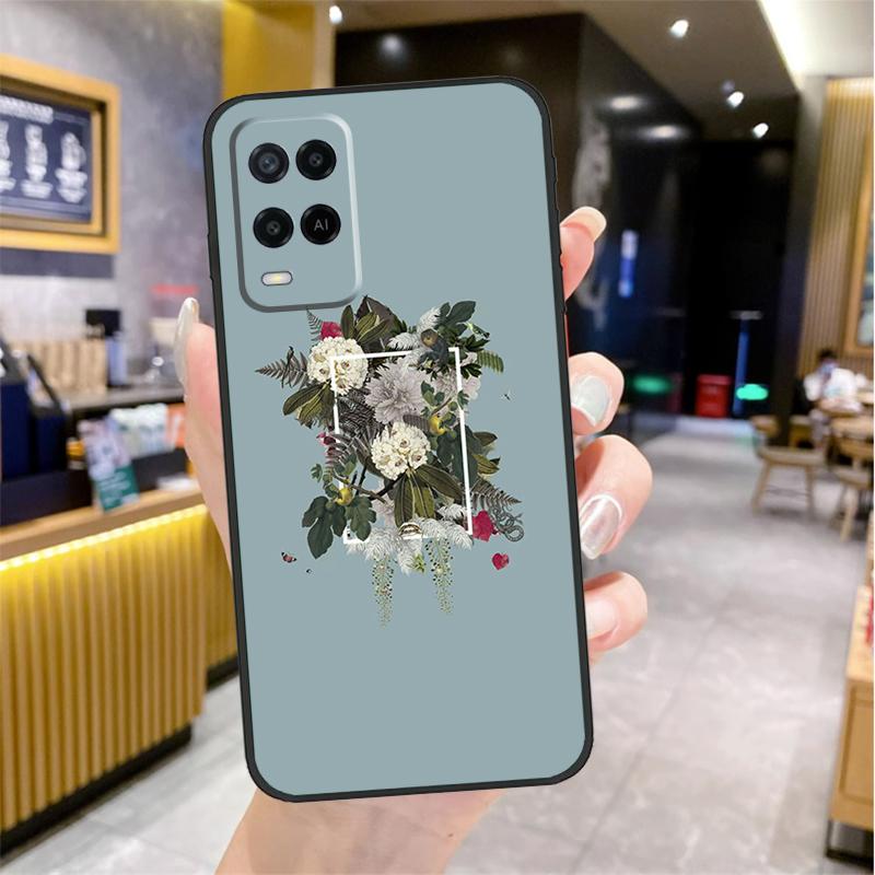 Aesthetics Flower Case For Oppo A5 Pro A15 A17 A57 A77 A60 A80 A40 A18 A38 A58 A78 A98 A96 A76 A16 A94 A74 A54