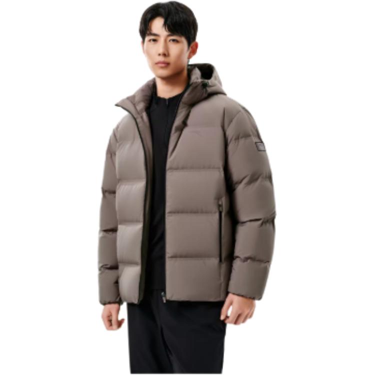 Anta Training Series Zipper Solid Color Hooded Comfortable Versatile Warm Casual Simple Down Jacket Men Outerwear 952547913-2