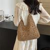 Borsa Tote di Paglia da Donna Grande Capacità Vintage Vacanza Borsa a Spalla Tutto Borsa a Mano Casual Designer Vuota Estiva Borsa da Spiaggia