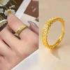 New Retro Female Fortune-gathering Coin Design Simple Open Transfer Copper Coin Ring