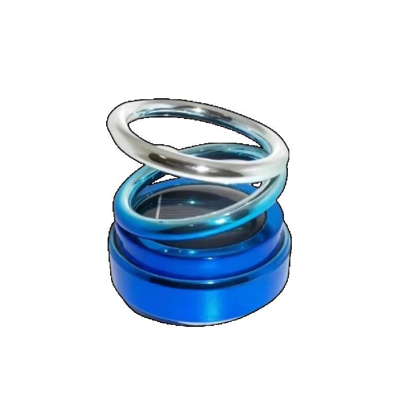 Car Aromatherapy Solar Powered Dual Ring Suspended Car Diffuser Car Air Purifier Car Perfume Ornaments Perfume Diffuser