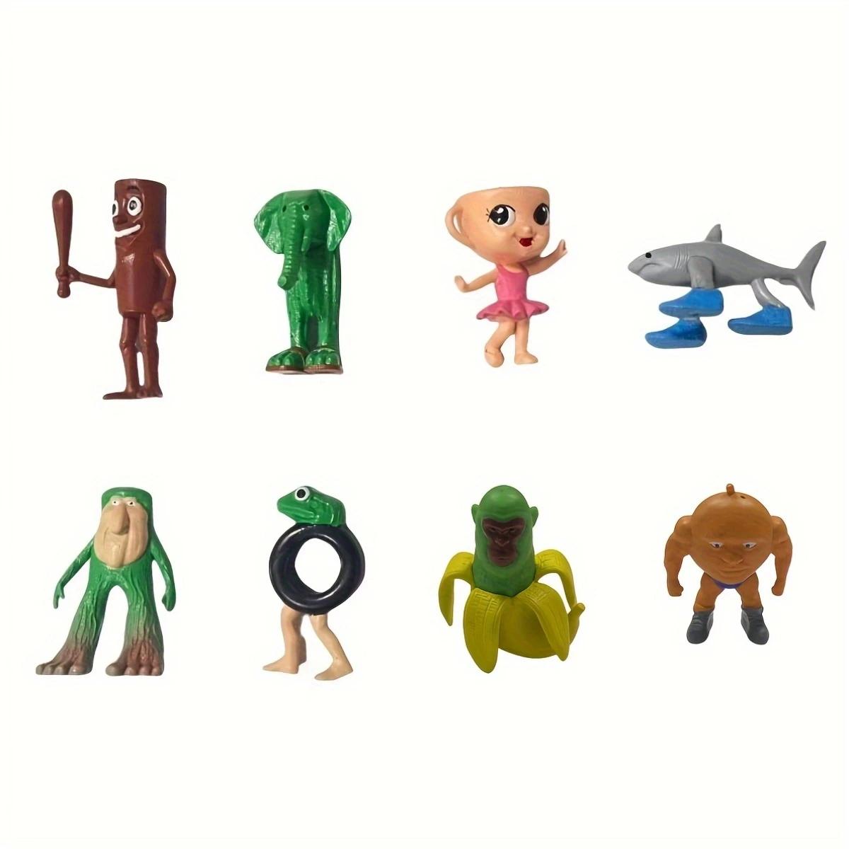 

Фигурки Бомбардиро Крокодило, Тунг Тунг Тунг Сахур, Тралалео Тралала и др. Итальянский брейнрот Italian Brainrot 8 шт 3,5-6,3 3,5-6,3 різнокольоровий