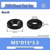 Black Wear-Resistant POM Nylon Steel Countersunk Insulating Washer M3-M6
