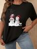 Snowman Blouse With Snowman, Christmas T-shirt S-5XL Q7143