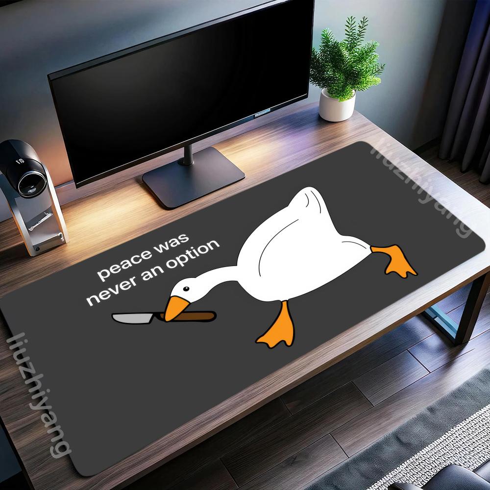 Goose Meme Mouse Pad Large Computer Office Game Table Mat XXL Rubber Anti-slip Stitched Edge PC Keyboard Mats Washable Desk Pads