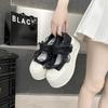 Mesh thick-soled Mary Jane shoes women's summer versatile shallow mouth breathable casual shoes niche women's shoes tide