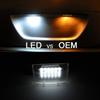 Gempro 2Pcs LED License Plate Light Lamp Assembly Replacement For Nissan 350z 370z GT-R Cube Leaf Sentra Versa 5D/4D Infiniti Q60 G35 G37 G25,