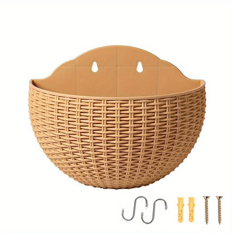 

Европейский стиль имитация ротанга настенный полукруглый цветочный горшок для цветов полукруглый настенный цветочный горшок для балкона для дома на открытом воздухе фиолетовый