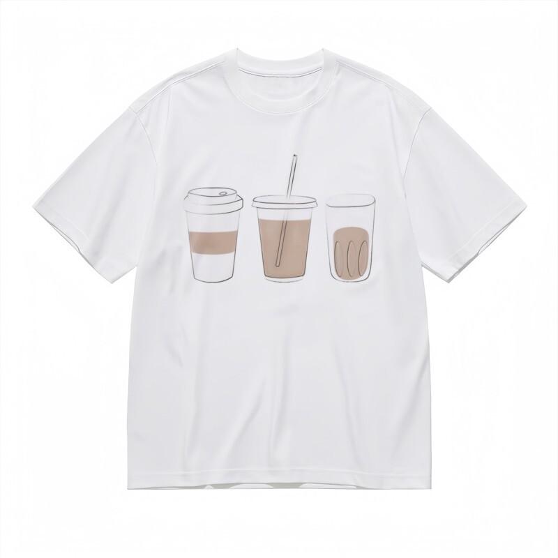 

Women s Trend Classic T-Shirt Coffee and Beverage Cups Graphic Design Tee 4XL