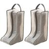 Set Of 2 PVC Boot Bags Dust Protector Shoes Bag Rubber Boot Bag With Clear Viewing Panel High Boot Storage