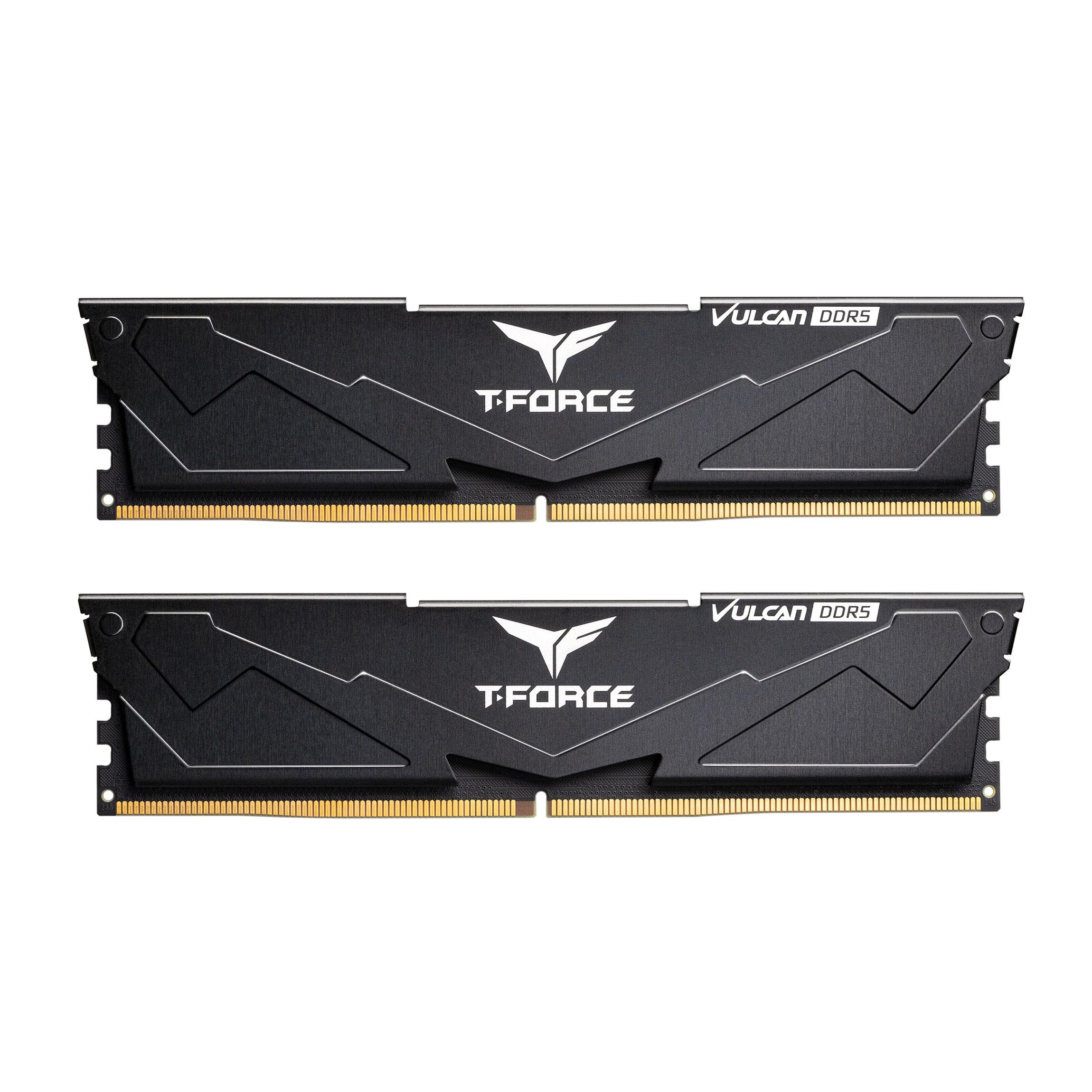 

TEAMGROUP Vulcan DDR5 32GB 6000MHz CL38 Intel XMP AMD Expo Сумісний Модуль Оперативної Пам яті для Настільного ПК Ram Чорний FLBD532G6000HC38JDC01 T-Force (2x16 ГБ) чорний