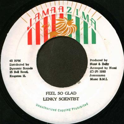 7inch Record LENKY SCIENTIST MUMBA Feel So Glad Donna NONE JAMAAZIMA 1990 Jamaica Reggae Ska Dub Used