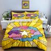 Colorful, Starburst, Clouds. Bedding Duvet Cover Sets Duvet Covers Pillowcases Gifts (1 * Duvet Cover 2 * Pillowcases, Without Duvet Insert)