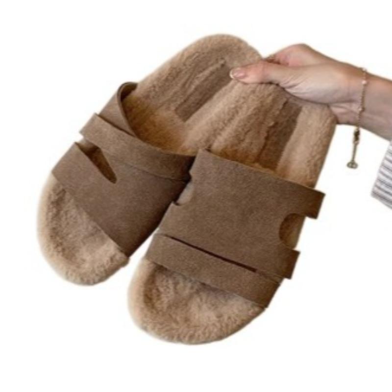 Fashion Flats Fashion Suede Slippers for Women 2025 Autumn New Casual Slingback Shoes Comfortable Soft Casual Shoes Walking Zapatillas