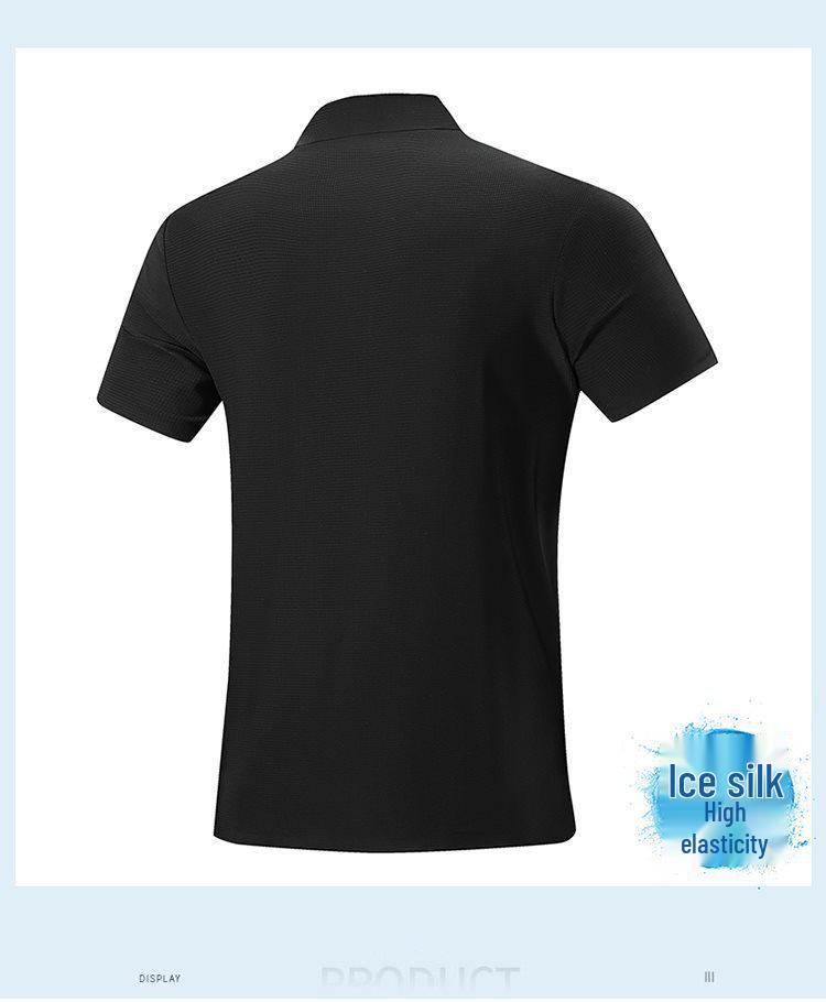 3D Stereo Men's Casual Polo Shirt - High Quality, Seamless Ice Silk Short Sleeve for Summer