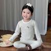 Kids Cotton Lycra Pajamas Set A Skin-friendly Long Sleeve Winter Homewear Boys Girls