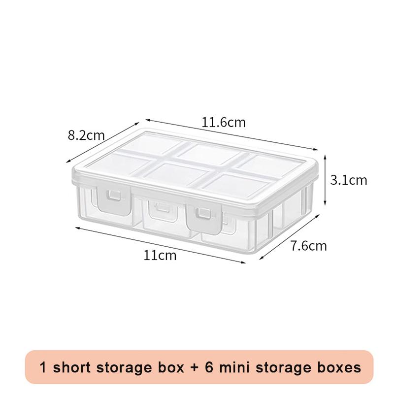 Portable Medicine Storage Box, Plastic Desktop Medicine Storage Box With Lid, Mini Household Medicine Box