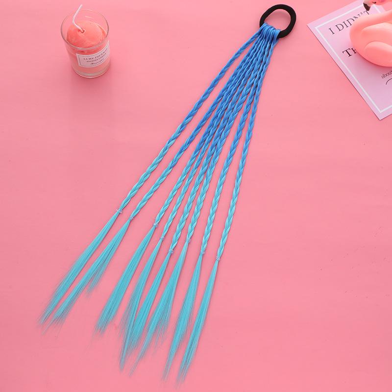 Colorful Braided Hair Ties: Jazz Dance Wig for Kids