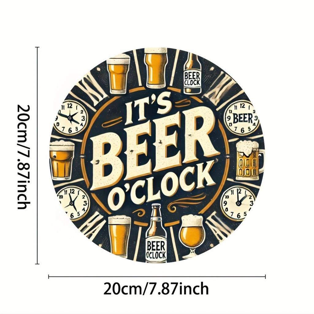 Segno in Latta Metallico Birra Decorazione Murale 20x30cm