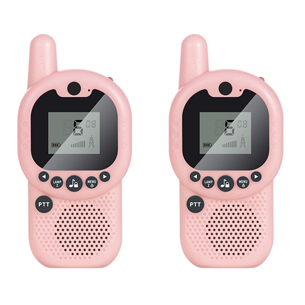 New 2 Pack Kids Walkie Talkies Toys Rechargeable Battery Walkie Talky 22 Channels 2 Way Radio 3KM Long Range for Children Gifts