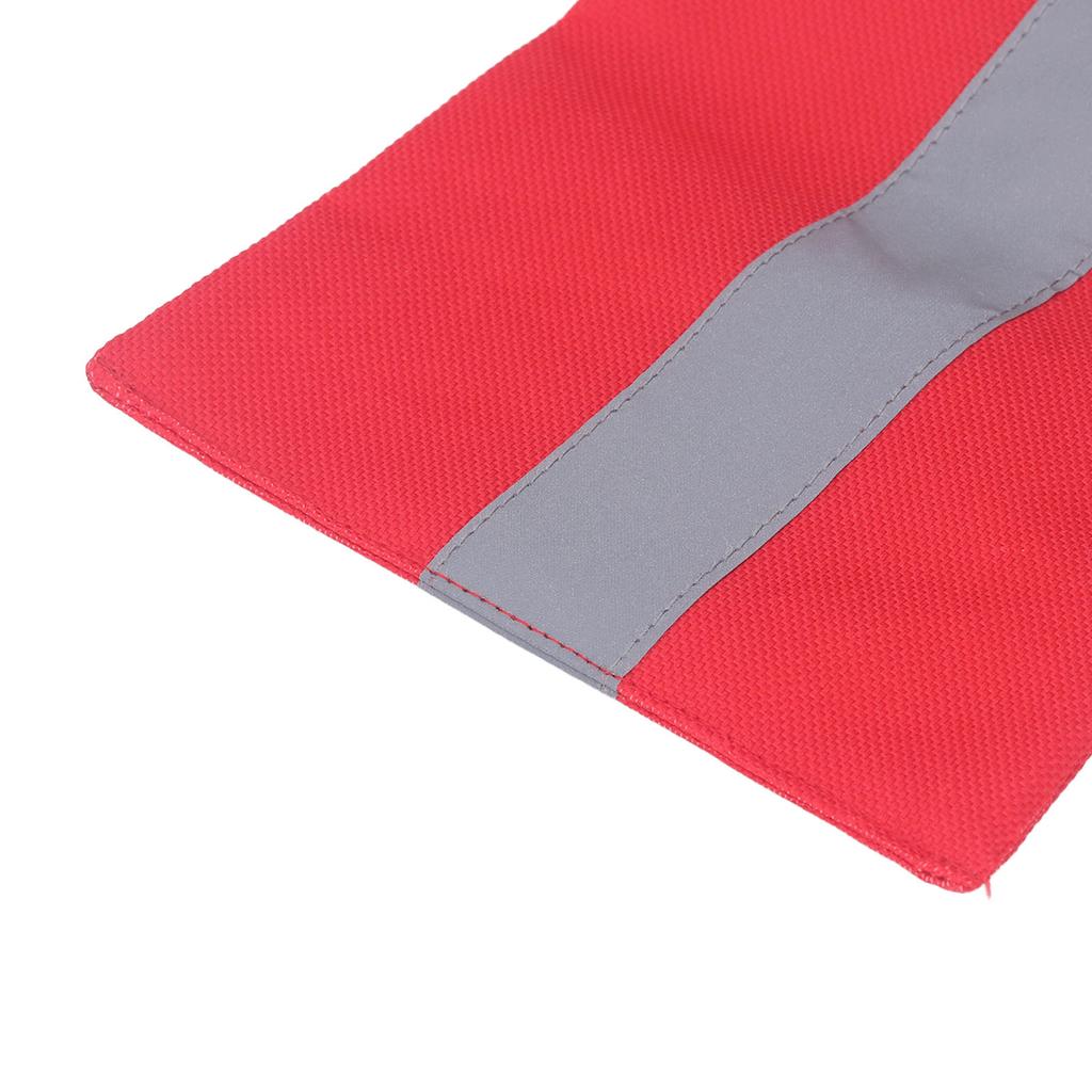 Kayak Safety Flag Multipurpose Oxford Cloth Towing Canoe Red Warning Flag With Reflective Strip for Bicycle Boats Small