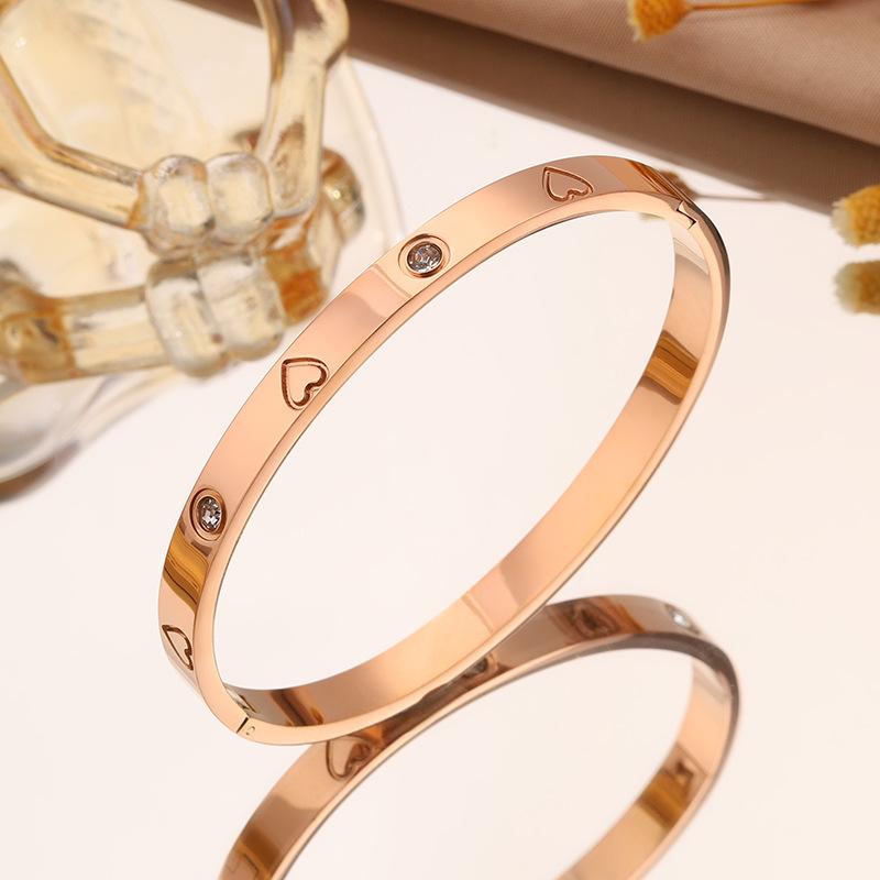 Anti-Tarnish Roman Numeral Crystal Bangle - Available Individually or As a Pair