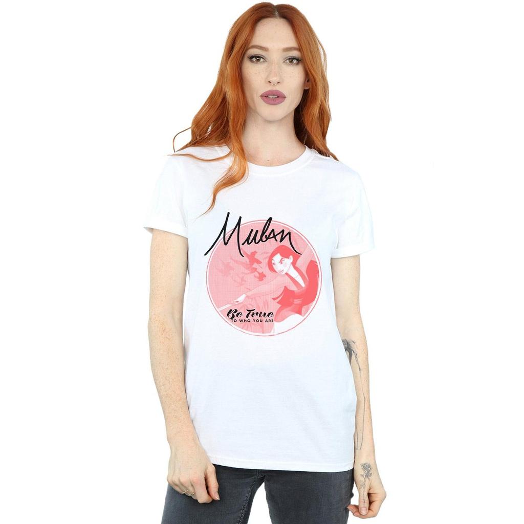 Disney Womens/Ladies Mulan Be True Cotton Boyfriend T-Shirt