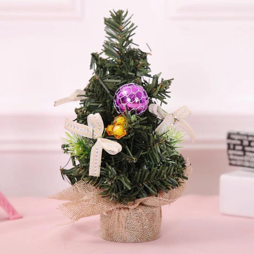 Mini Tree Christmas Tree For Home Festival Supplies Miniature Navidad New Year Santa Claus Tabletop Decoration