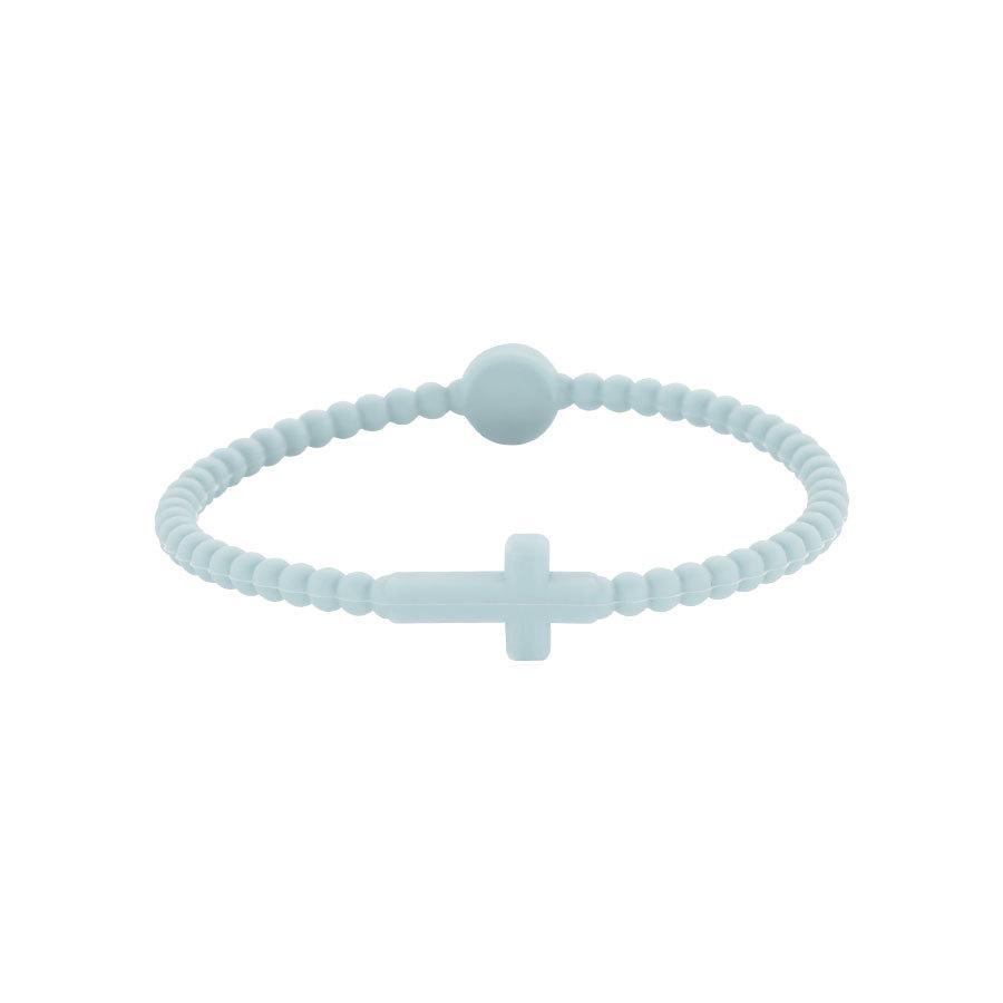 Children's Silicone Cross Thin Macaron Color Wristband Bracelet