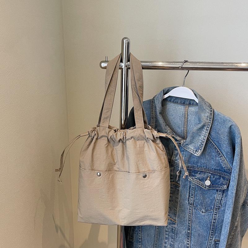 

Повседневная большая сумка женская новая модная универсальная тканевая сумка сумка через плечо большая вместимость сумка-ведро для поездок на работу хаки