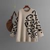 Sweater Women Leopard Printed Pullovers Loose Long Sleeve O-Neck Knitted Jumpers Warm Basics Autumn Winter Fashion Tops