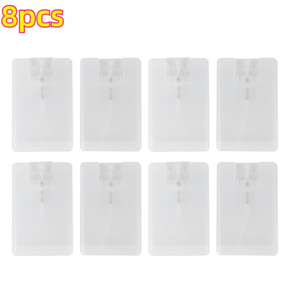 4/8 PCS Slim 20ml Spray Bottles Credit Card Size Refillable Mist Sprayers for Perfume Toner Insect Repellent Outdoor Travel