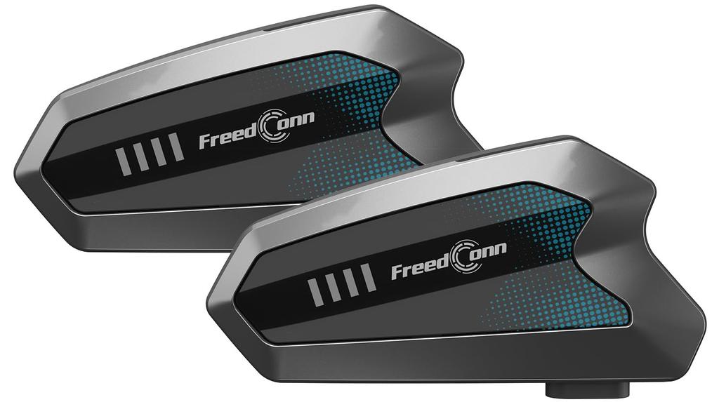 FreedConn Hero Motorcycle Intercom, 2-Unit Set (Bluetooth 5.1, 6-Way Group Intercom, 1500 m Range, Hi-Res Speakers, IP67)