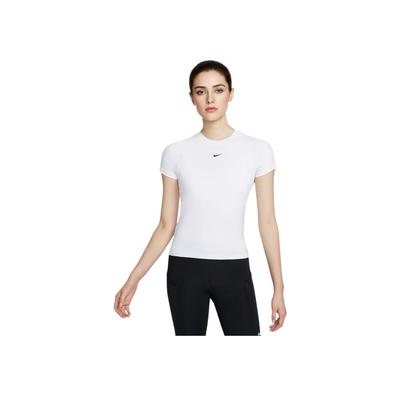 Pro Dri-Fit Schnelltrocknend Einfarbig Atmungsaktives Mesh Trainings-T-Shirt Damen Tops Weiß FV7843100