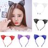 Girls Kids Cute Black Cat Ear Headwear Party Lace Hair Head Bands Headband